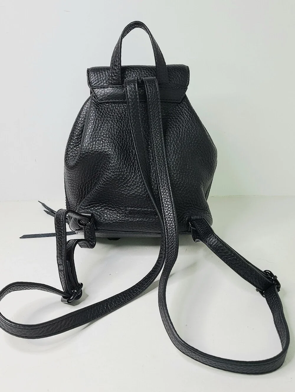 Rebecca Minkoff Studded Black Leather Top Handle Backpack